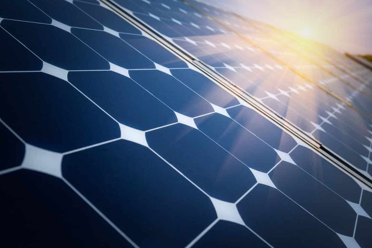 Sunlight on photovoltaic solar cells