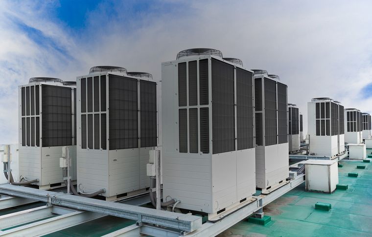 Commercial heating and cooling plant